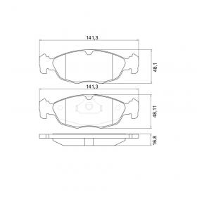 PASTILHA FREIO GM CORSA AGILE PRISMA CELTA 1.0 1.4 DIANT.  SISTEMA TEVES PISTAO FERRO FUNDIDO  N324